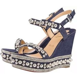 Christian Louboutin Rondaclou 120 Blue Denim